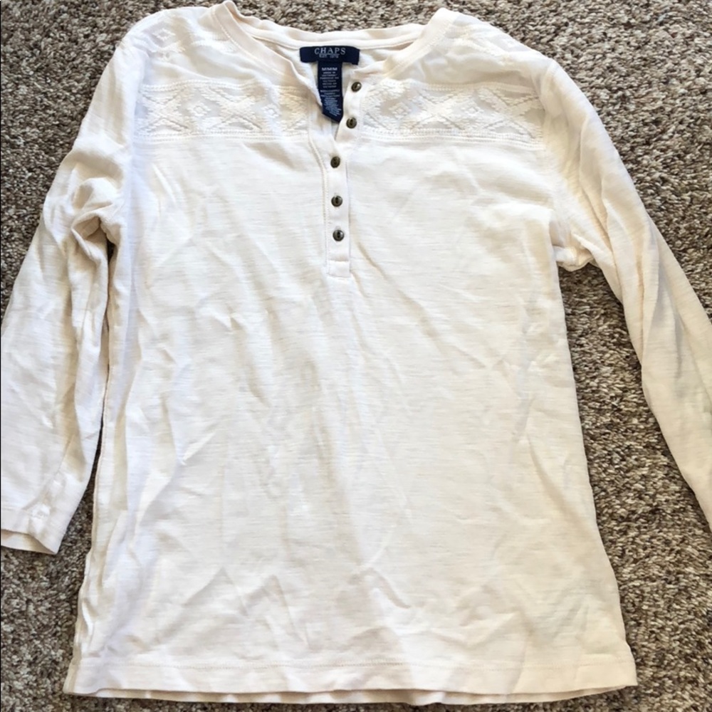 CHAPS cream colored shirt!